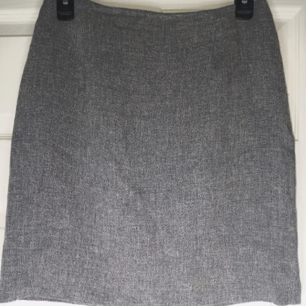 The Limited 6 Gray Linen Wool Blend Knee Length Lined Women's Skirt